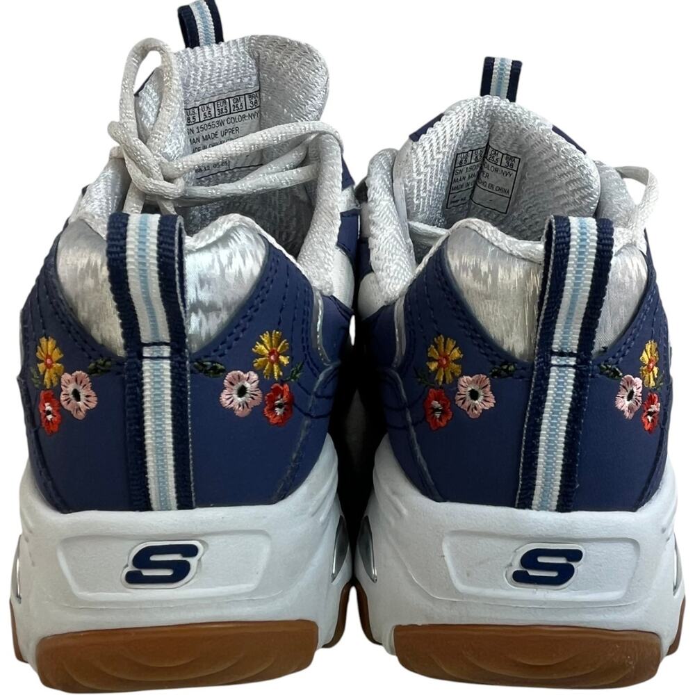 Skechers D'Lites Spring Bloom Womens Sneakers Navy Floral Comfort 8.5 - Picture 5 of 9